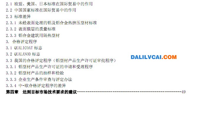 鋁型材出口商品技術指南