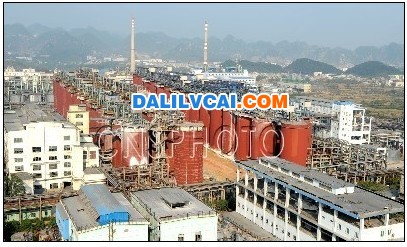 中國鋁業廣西分公司(亦稱廣西百色平果鋁)現代化廠房一角