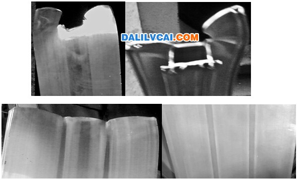 鋁材料頭出現的明顯條紋缺陷圖dalilvcai.com