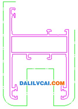 試驗擠壓鋁型材產品斷面示意圖-dalilvcai.com