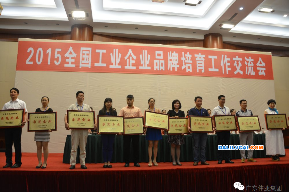 2015工業企業品牌培育工作交流會獲獎人合影