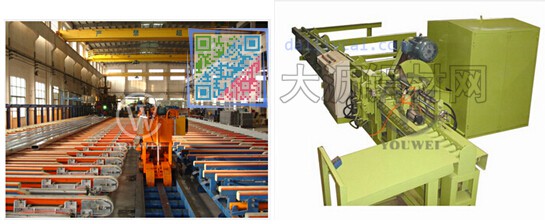 偉成機(jī)器生產(chǎn)的鋁型材輸送線與自動鋁棒鋸切機(jī)