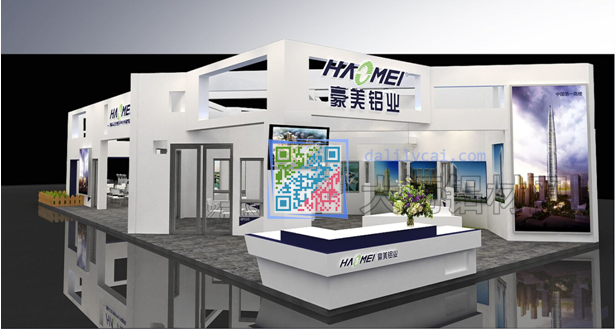 豪美鋁業(yè)2016鋁門窗幕墻新品博覽會展廳效果