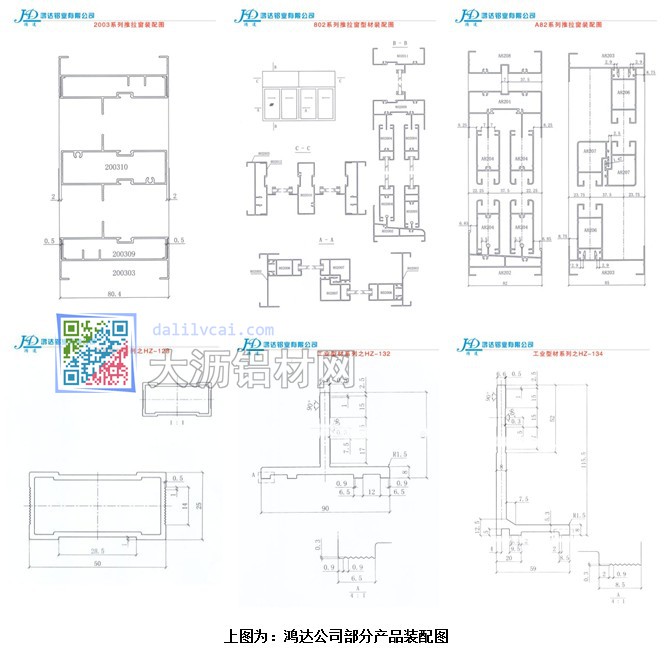 大瀝鴻達鋁業生產的部分鋁型材產品