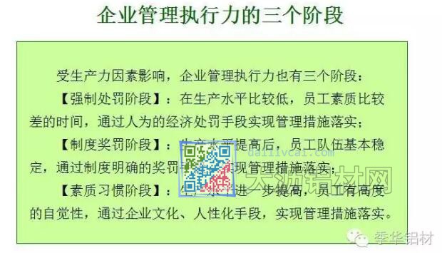 季華鋁材企業(yè)管理執(zhí)行力的三個階段
