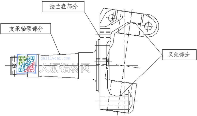 轉向節結構示意圖