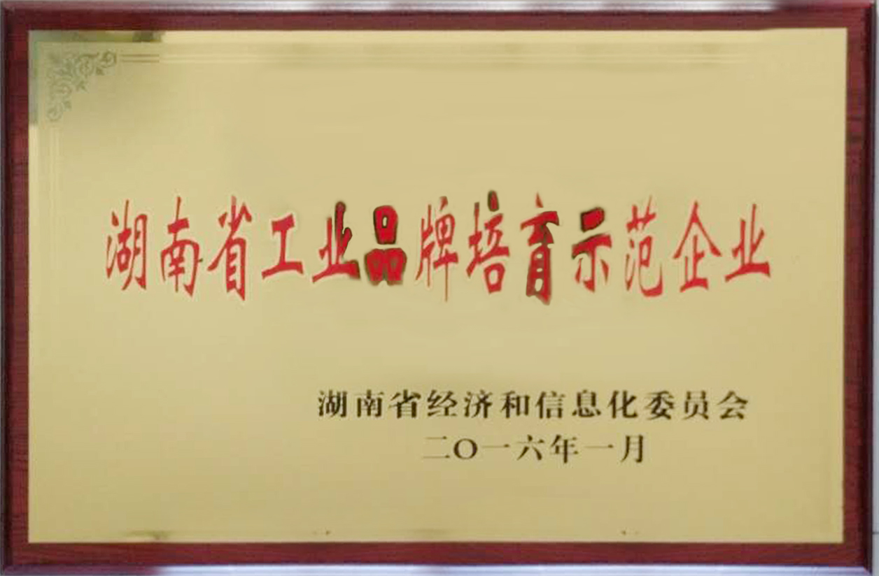 振升鋁材榮獲“湖南省工業品牌培育示范企業“稱號獎牌