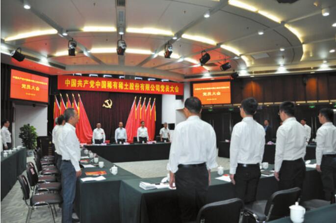 中共中國稀有稀土股份有限公司黨委成立大會現場