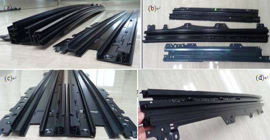 6063汽車天窗系列型材產品實物圖